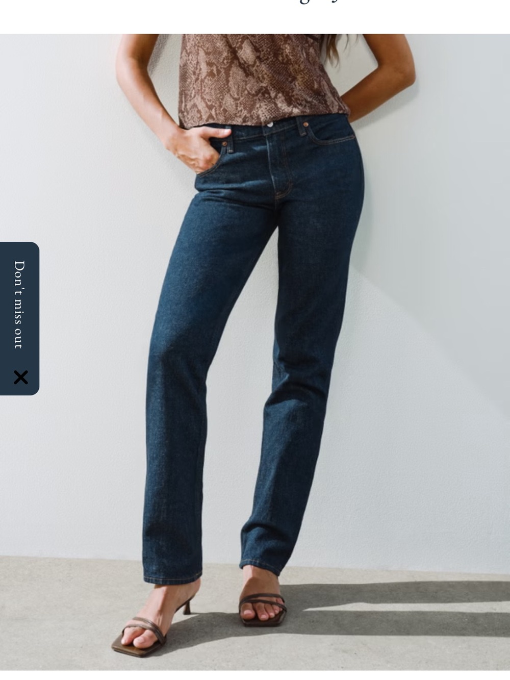 Mid Rise 90s Straight Jean Dark rinse 30 /10R curve love